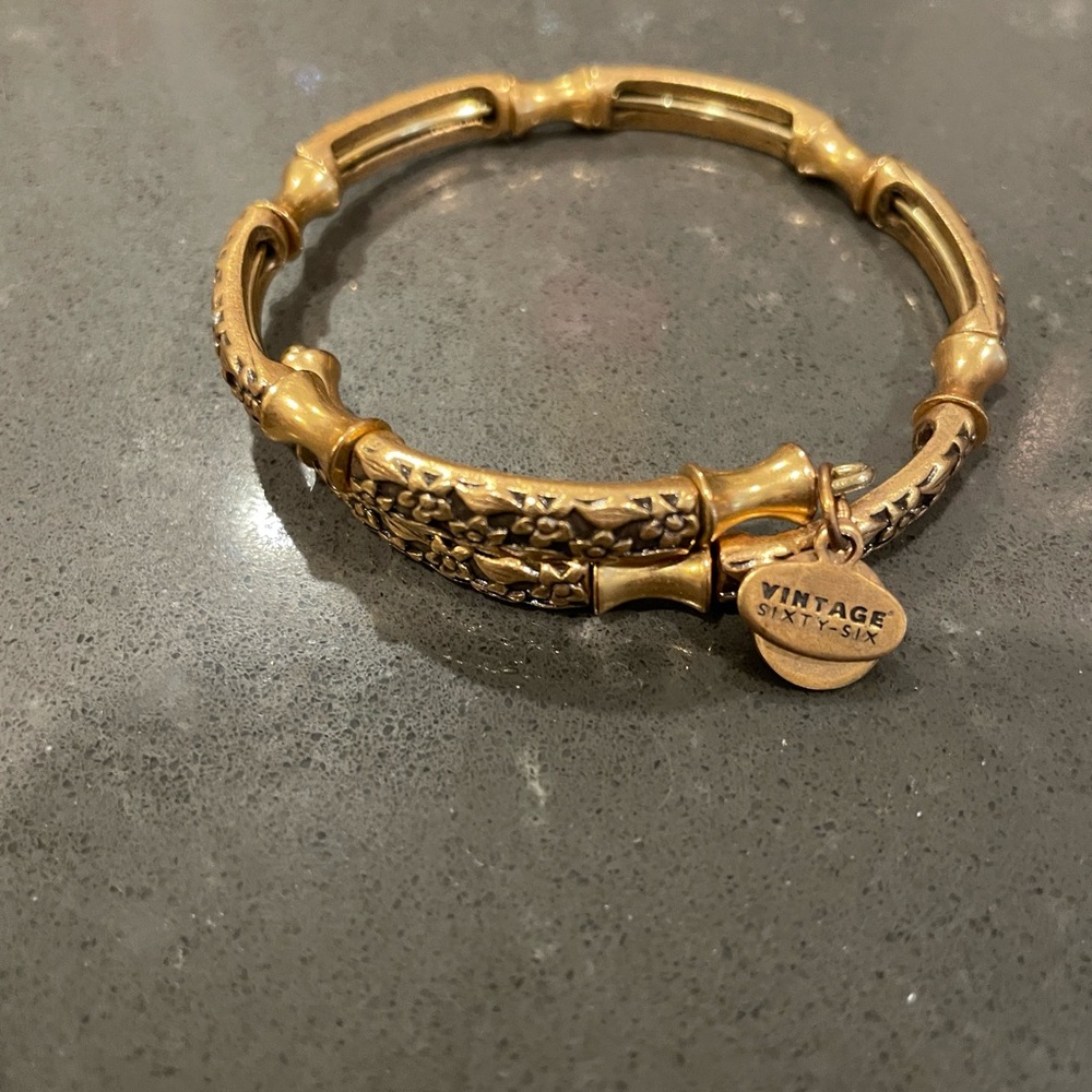 Alex and Ani wrap cherry blossom flower bangle. Retired and rare. Never worn!